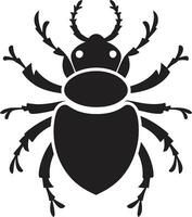 Regal Black Beetle Symbol Tribal Beetle Heraldry vector