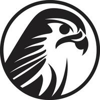 Stealthy Hunter Bold Kestrel Insignia Elegant Kestrel Profile Graphic Design vector