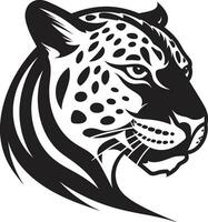 silueta de un bigotudo sprinter vectorizado monocromo leopardo icono vector