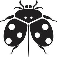 Monochromatic Marvel Timeless Ladybug Icon Eyes of Simplicity Ladybug Emblem in Shadows vector