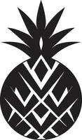 Minimalistic Pineapple Art Stylish Noir Pineapple vector