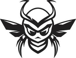 Minimal Hornet Elegance in Vector Art Abstract Buzz Symbol of Shadows