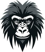 primate monarca sello babuino clan insignias vector