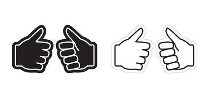 Thumbs-Up Fingers Sign, Foam Fan Finger Template, Music Festival Design vector