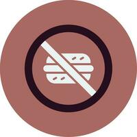 No Fast Food Vector Icon