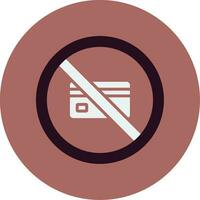 No Credit Card Vector Icon