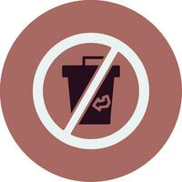 No desechable vector icono