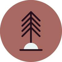 icono de vector de árbol de pino