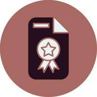 icono de vector de certificado