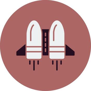 icono de vector de mochila propulsora