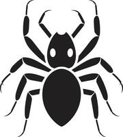 negro vector hormiga logo un marca de fuerza elegante y negrita negro hormiga vector diseño