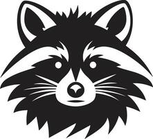 Radiant Raccoon Emblem Sleek Raccoon Vector Icon