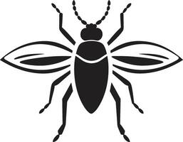 Black Vector Aphid A Modern Emblem of Grace Iconic Aphid Silhouette Black Vector Logo Excellence
