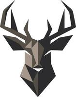 Majestic Deer Black Vector Wildlife Emblem in Noir Deer in Shadows A Modern Classic in Black