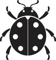 Shadowed Elegance of the Ladybug Eyes of the Delicate Crawler Minimal Logo vector