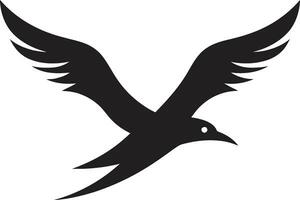 Regal Resplendence Unveiled Black Emblem in Seagull Majestic Intrigue Seagull Icon in Vector