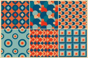 Vintage retro seamless patterns in the style of the 50s and 60s photo