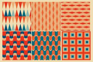 Vintage retro seamless patterns in the style of the 50s and 60s photo