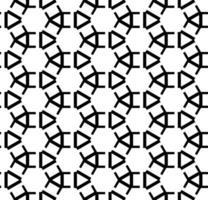 Black and white seamless abstract pattern. Background and backdrop. Grayscale ornamental design. Mosaic ornaments. Vector graphic illustration.