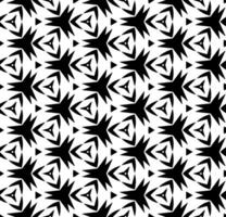 Black and white seamless abstract pattern. Background and backdrop. Grayscale ornamental design. Mosaic ornaments. Vector graphic illustration.