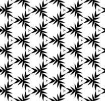 Black and white seamless abstract pattern. Background and backdrop. Grayscale ornamental design. Mosaic ornaments. Vector graphic illustration.