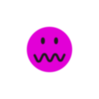 Y2K blurred purple emoji with angry face png