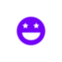 y2k verschwommen lila Emoji mit lächelnd png