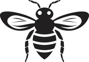 Regal Honey Bee Symbol Elegant Bee Badge Design vector