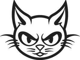 agraciado gato silueta sorprendentes gato logo vector