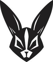 Intricate Rabbit Crest of Excellence Abstract Black Bunny Monogram vector