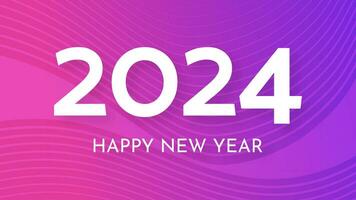 2024 Happy New Year on colorful background vector