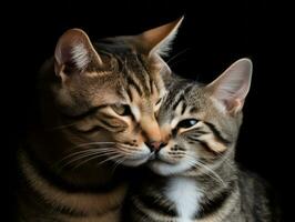 pair of cats cuddled up together sharing a warm embrace AI Generative photo