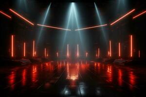 Ai Generaitve Backdrop With Illumination Of Red Spotlights For Flyers realistic image ultra hd high design photo
