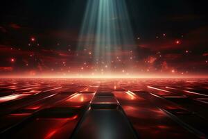 Ai Generaitve Backdrop With Illumination Of Red Spotlights For Flyers realistic image ultra hd high design photo