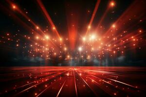 Ai Generaitve Backdrop With Illumination Of Red Spotlights For Flyers realistic image ultra hd high design photo