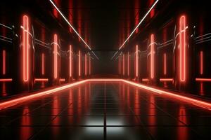 Ai Generaitve Backdrop With Illumination Of Red Spotlights For Flyers realistic image ultra hd high design photo