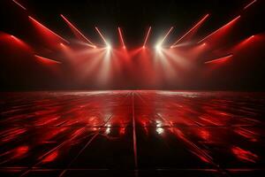 Ai Generaitve Backdrop With Illumination Of Red Spotlights For Flyers realistic image ultra hd high design photo