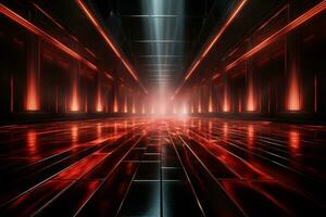 Ai Generaitve Backdrop With Illumination Of Red Spotlights For Flyers realistic image ultra hd high design photo