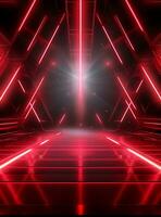 Ai Generative Backdrop Red Spotlights For Flyers, Banner and Backgrounds realistic image ultra hd high design photo