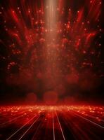 Ai Generative Backdrop Red Spotlights For Flyers, Banner and Backgrounds realistic image ultra hd high design photo