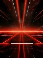 Ai Generative Backdrop Red Spotlights For Flyers, Banner and Backgrounds realistic image ultra hd high design photo