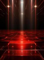 Ai Generative Backdrop Red Spotlights For Flyers, Banner and Backgrounds realistic image ultra hd high design photo