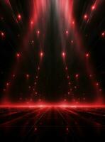 Ai Generative Backdrop Red Spotlights For Flyers, Banner and Backgrounds realistic image ultra hd high design photo