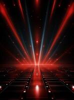 Ai Generative Backdrop Red Spotlights For Flyers, Banner and Backgrounds realistic image ultra hd high design photo
