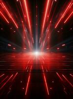 Ai Generative Backdrop Red Spotlights For Flyers, Banner and Backgrounds realistic image ultra hd high design photo