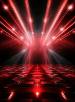 Ai Generative Backdrop Red Spotlights For Flyers, Banner and Backgrounds realistic image ultra hd high design photo