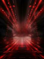 Ai Generative Backdrop Red Spotlights For Flyers, Banner and Backgrounds realistic image ultra hd high design photo