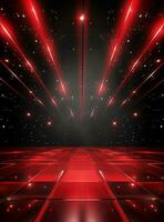 Ai Generative Backdrop Red Spotlights For Flyers, Banner and Backgrounds realistic image ultra hd high design photo
