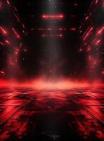 Ai Generative Backdrop Red Spotlights For Flyers, Banner and Backgrounds realistic image ultra hd high design photo