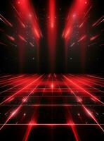 Ai Generative Backdrop Red Spotlights For Flyers, Banner and Backgrounds realistic image ultra hd high design photo